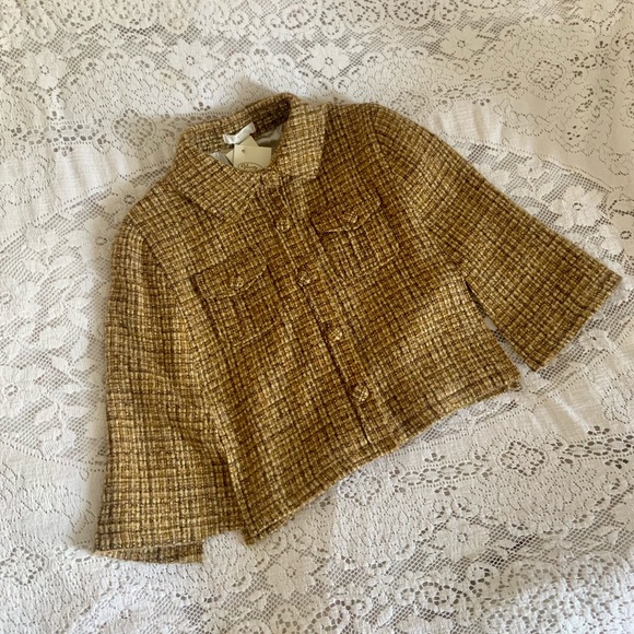 Vintage two piece tweed cape and skirt suit NWT - Picture 8 of 11